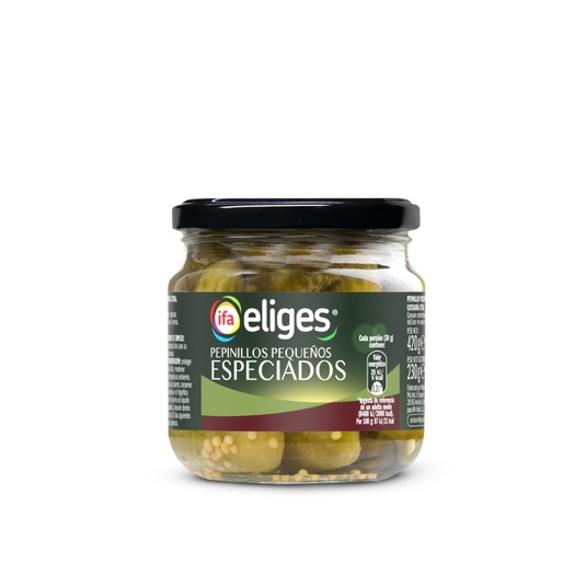 Pepinillos especiados pequeños ácidos