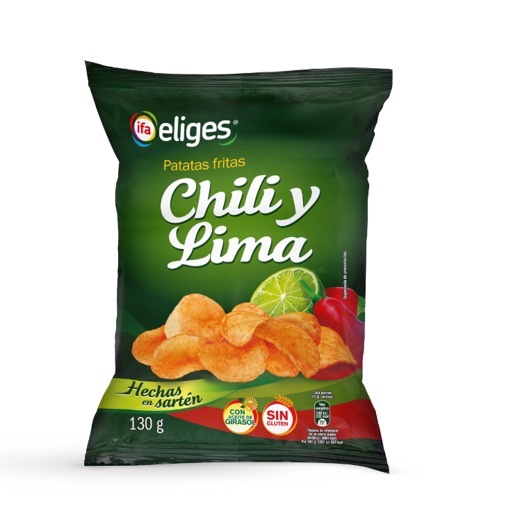Patatas sabor chili y lima