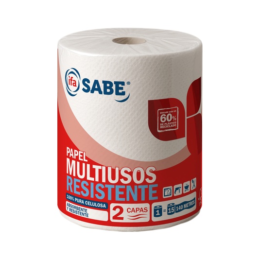 PAPEL COCINA MULTIUSOS RESISTENTE 2 CAPAS 