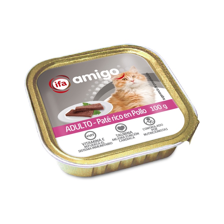 Tarrina de Paté de Pollo para Gatos Amigo 100 g
