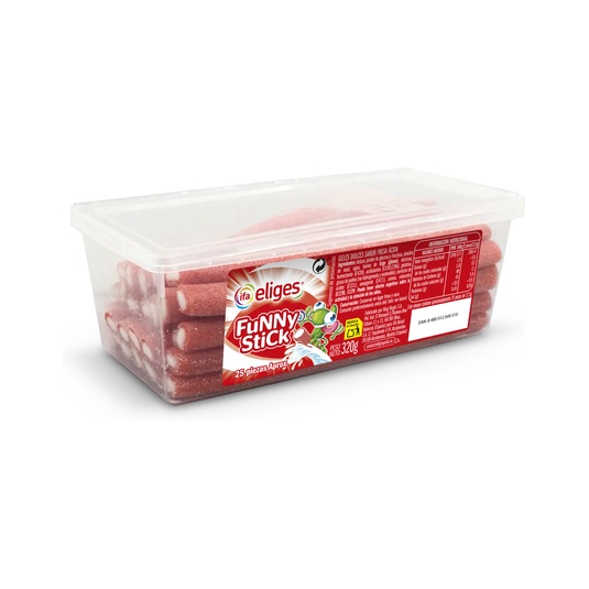 Golosina Funny Stick Palo Sabor Fresa Ácida 320 g