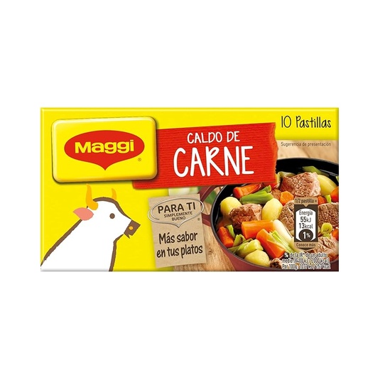 Caldo de Carne - Caldo Deshidratado - 10 pastillas