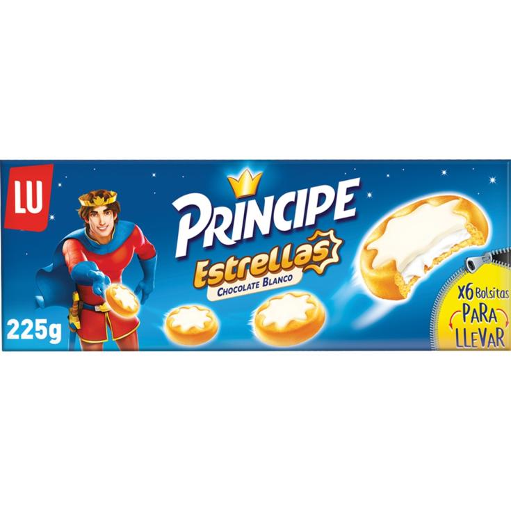 Galletas Príncipe Estrellas Choco Blanco 225g