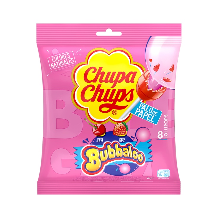 Chupa Bubbaloo cereza y fresa