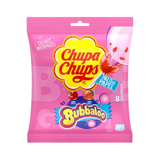 Chupa Bubbaloo cereza y fresa