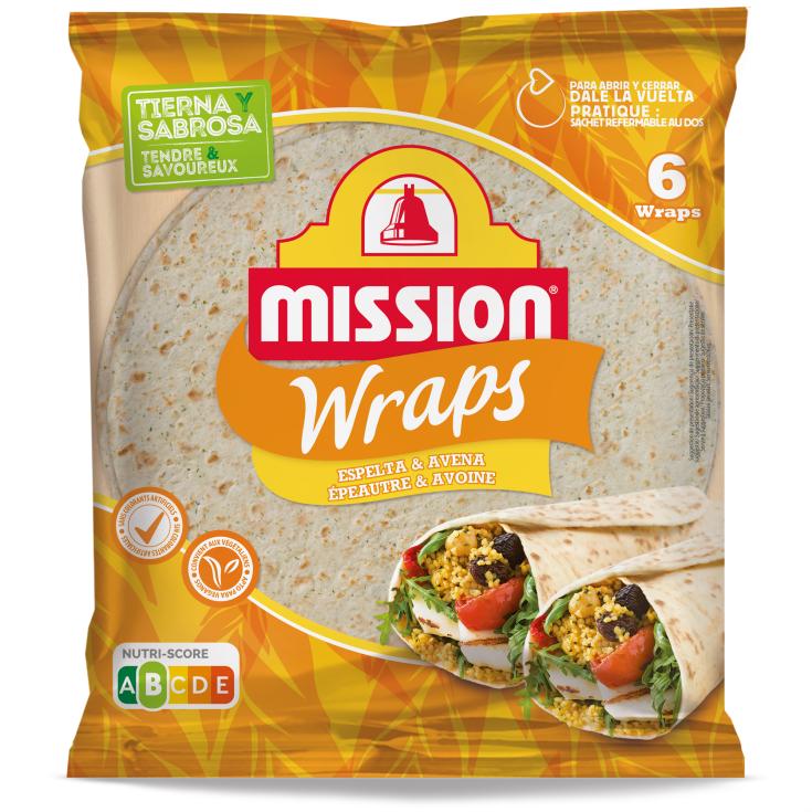 Wraps de espelta y avena Mission - 6 uds