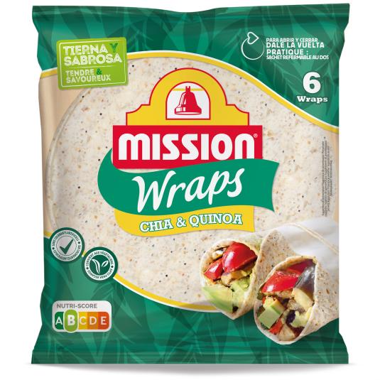Wrpas quinoa y chía Mission - 6 uds