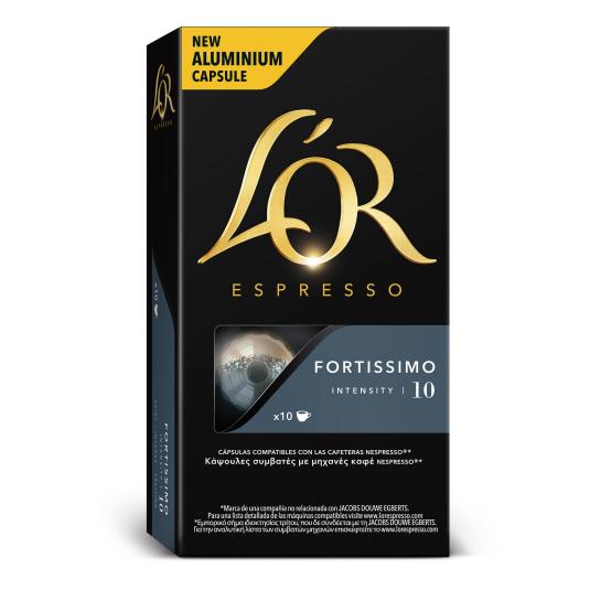 Café cápsulas Fortissimo Intensidad 10 - L´Or - 10 uds