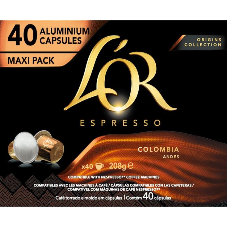 Café cápsulas Colombia - L'Or - 40 uds