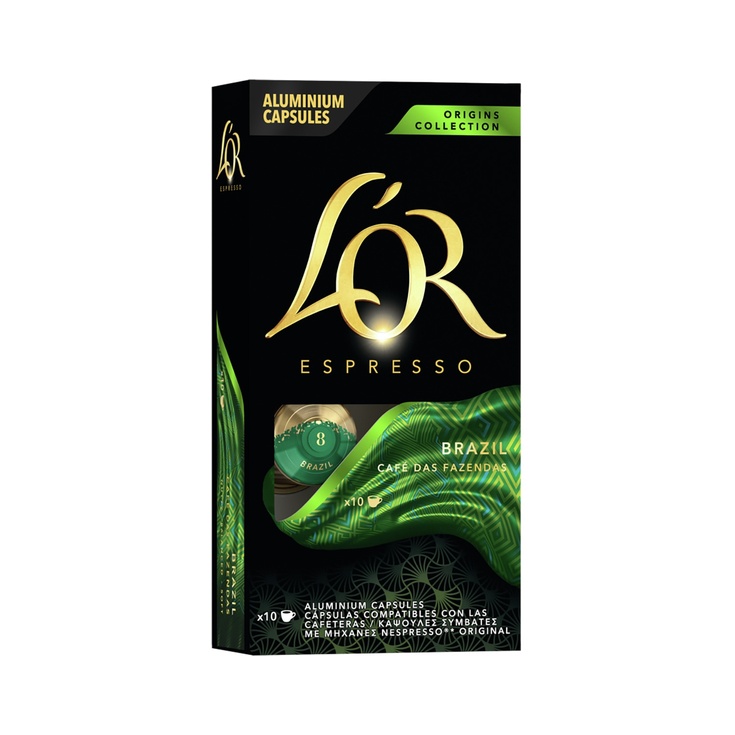 Cápsulas De Café Brazil 10 Cápsulas L´Or