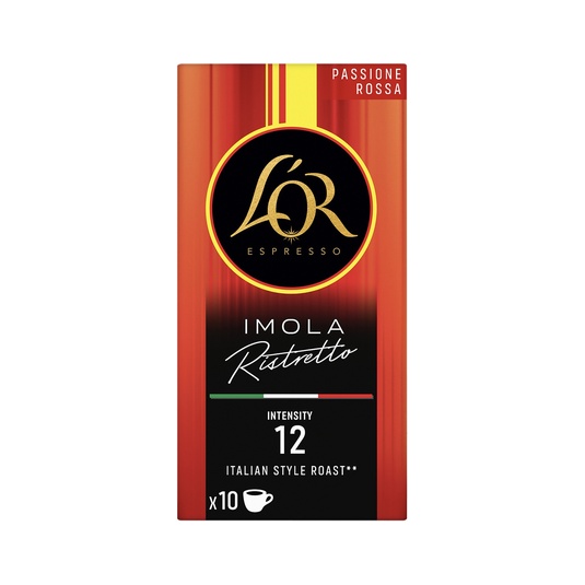 Café ristretto Imola Passione Rossa tostado estilo italiano