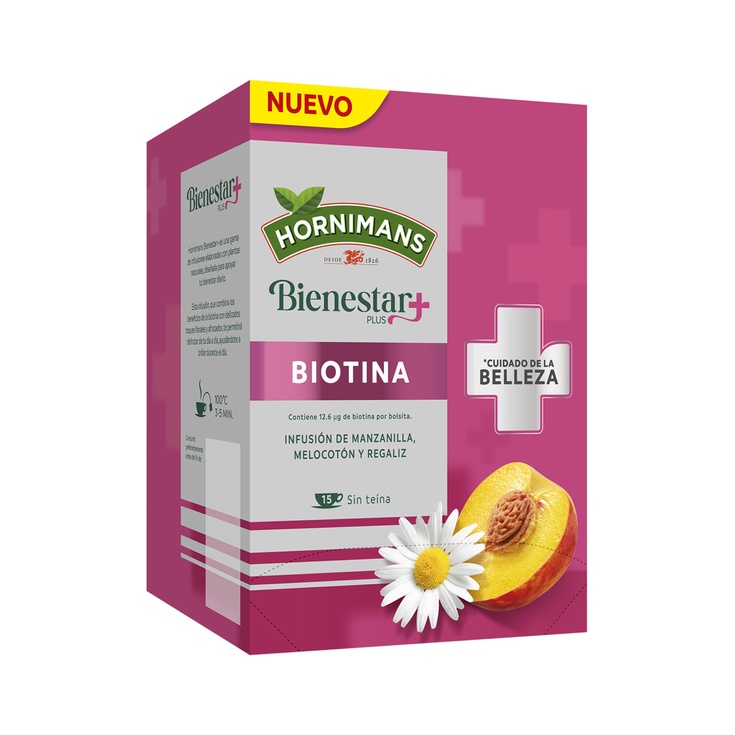 Infusiones Binestar Plus Biotina 15 Hornimans