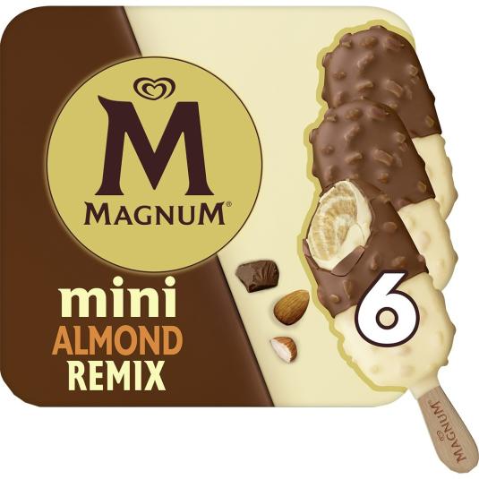 Helado mini almendrado Remix Magnum - 6x55ml