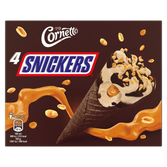 Conos Snickers Cornetto - 4x62g
