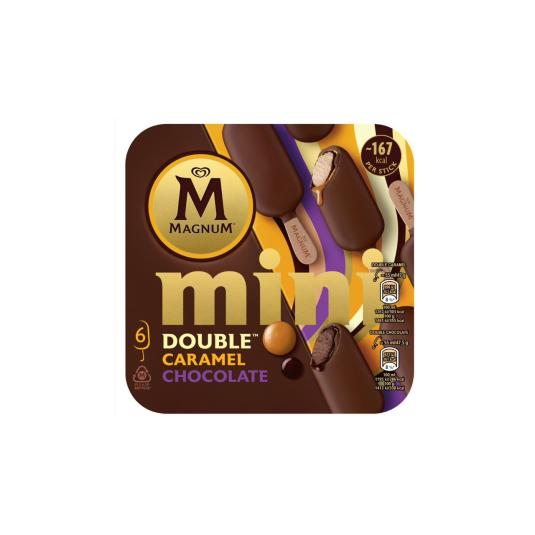 Helado Double Caramel Chocolate Mini - Magnum - 6x55ml