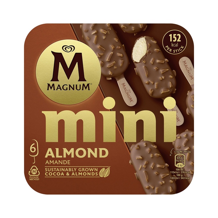 Mini Almendras bombón helado sin gluten 6 uds 300ml