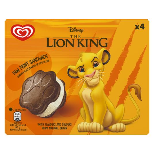 Sandwich infantil Lion King - 4 uds