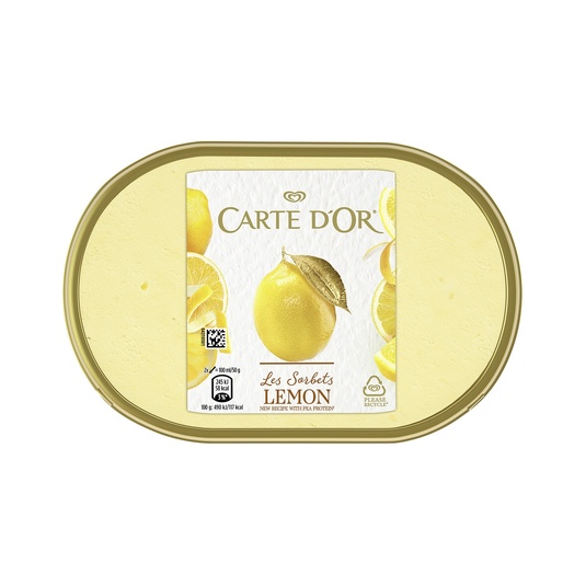 Tarrina sorbete limón con zumo de limón tarrina 1 l