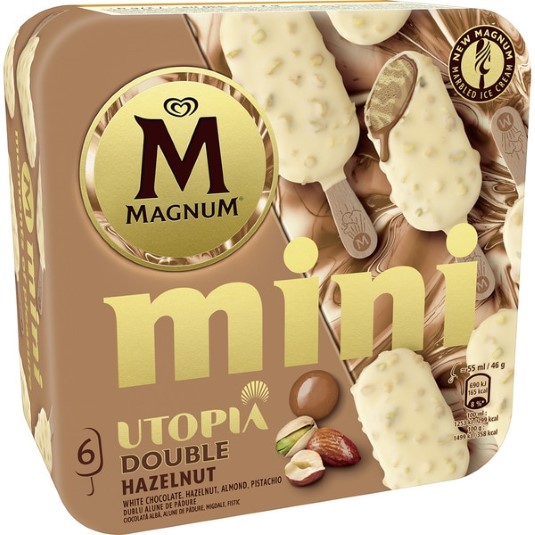 Mini helados de chocolate blanco con pistachos