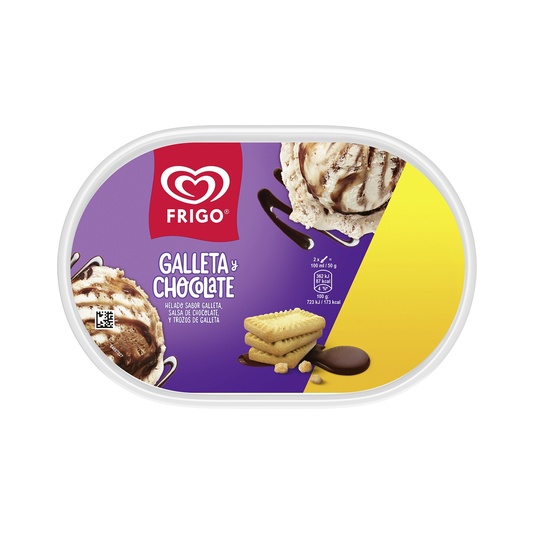 Helado Galleta y Chocolate con salsa de chocolate 900ml