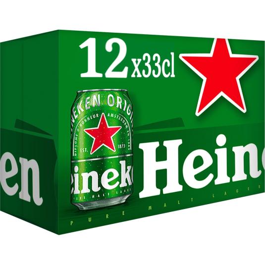 Cerveza rubia - Heineken - 12x33cl