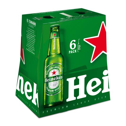 Cerveza rubia lager - Heineken - 6x25cl