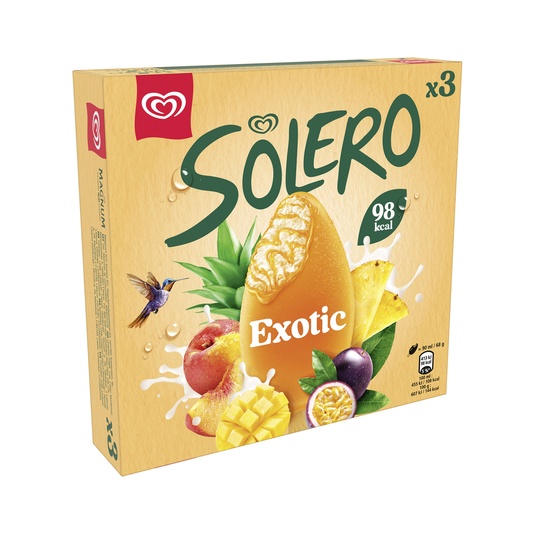 Helado Solero Bombón Frutas Exóticas 90 ml x 3