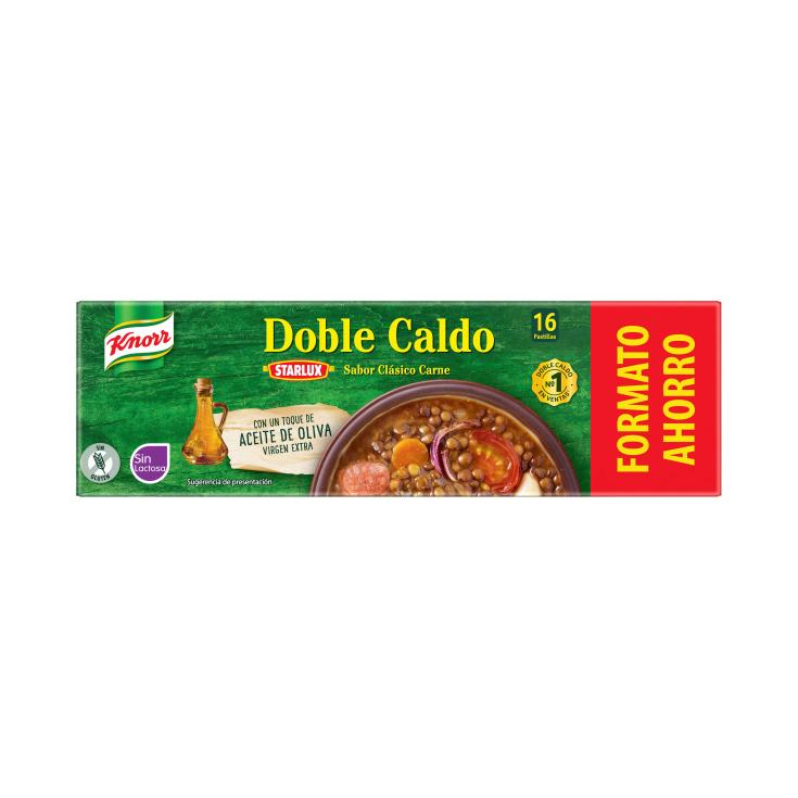 Doble Caldo Sabor Carne 16 pastillas 120g