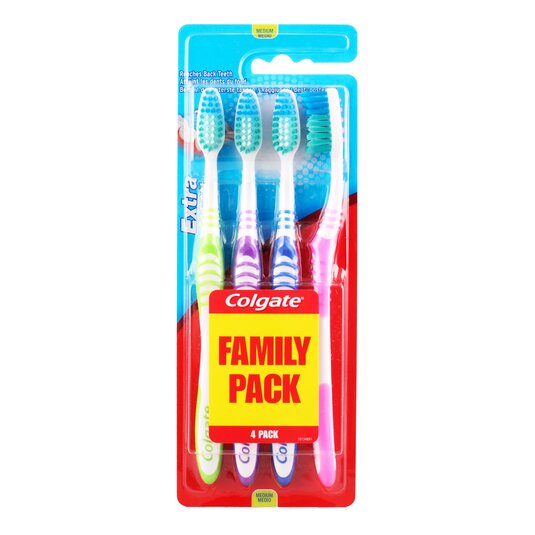 Cepillo Dental Medio Colgate Extra Clean - 4 uds