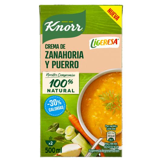 Crema de zanahoria y puerro Knorr - 500ml