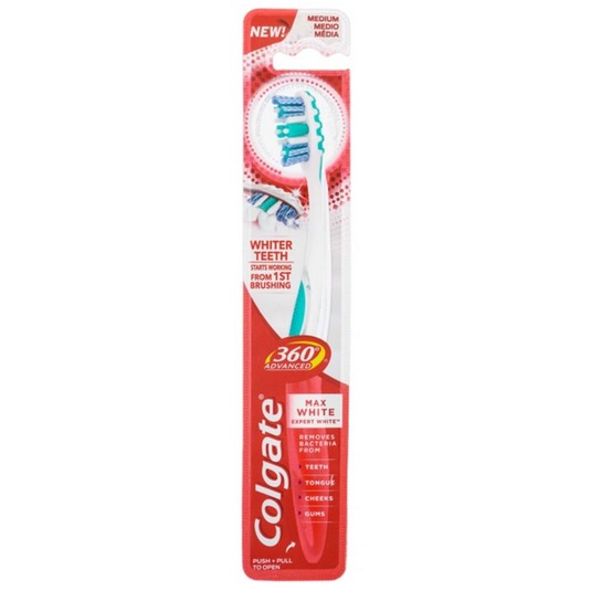 Cepillo de dientes 360º medio Max White Colgate - 1 ud