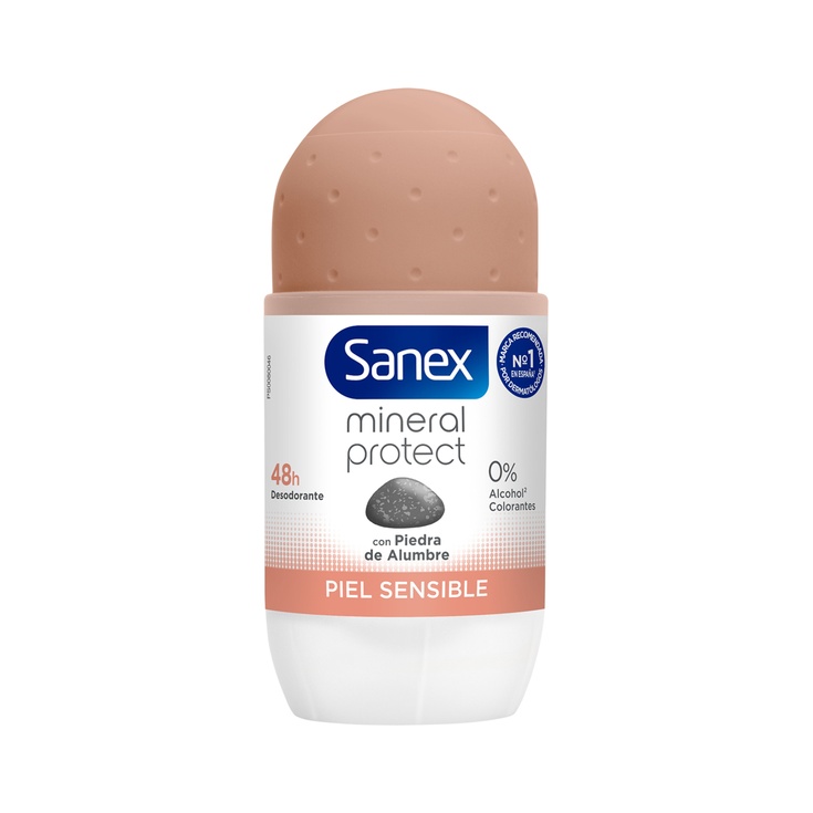 Desodorante roll-on Mineral Protect con piedra de alumbre 