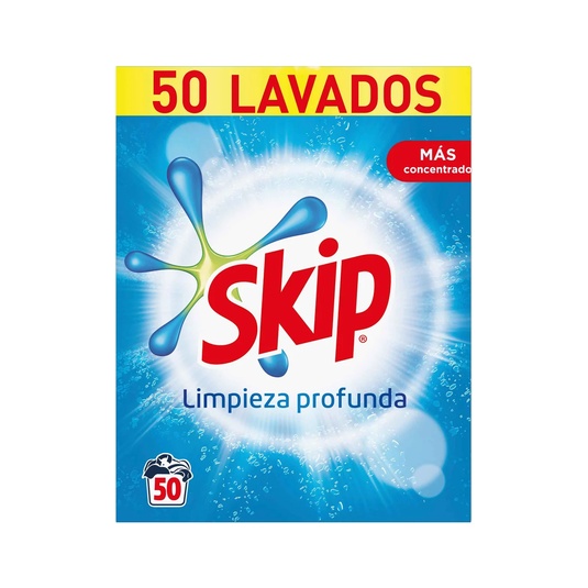 Detergente en polvo limpieza profunda Skip - 75 lav